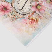 Papier Mousseline Magnifique média mixte en rose et blues doux (Détail)