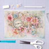 Papier Mousseline Magnifique média mixte en rose et blues doux (Artisanat)