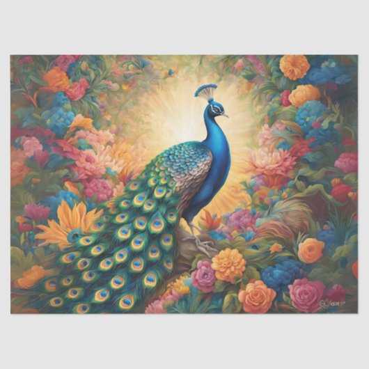 Papier Mousseline Magnifique Peacock (Recto)
