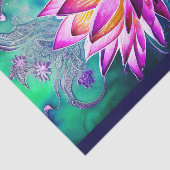 Papier Mousseline Magnifique Portrait rose Lotus Flower (Détail)