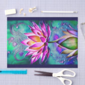 Papier Mousseline Magnifique Portrait rose Lotus Flower (Artisanat)