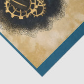 Papier Mousseline Magnifique Steampunk Femme Blue Outfit P3 Decoupag (Détail)