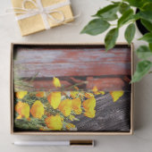 Papier Mousseline Magnifique ! Une explosion de fleurs jaunes et une (Cadeau)