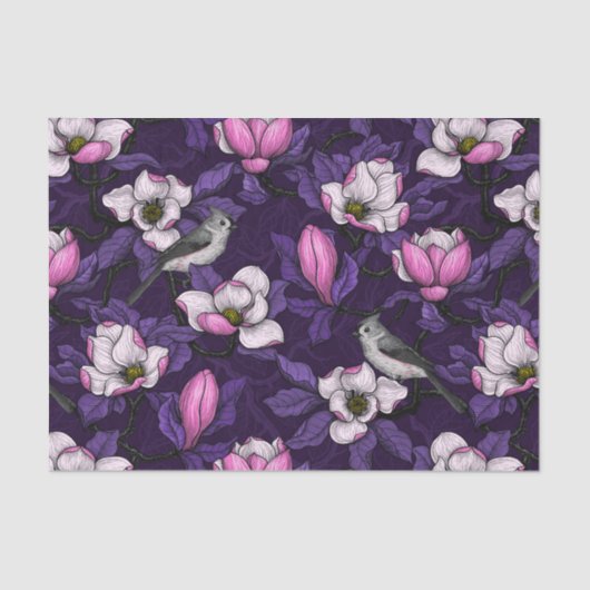 Papier Mousseline Magnolia en floraison et tireur 4 (Recto)