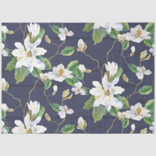 Papier Mousseline Magnolia Floral Ferme Marine Découpage en bois