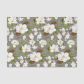 Papier Mousseline Magnolia Floral Mariage (Recto)