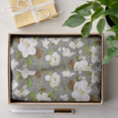 Papier Mousseline Magnolia Floral Mariage (Cadeau)