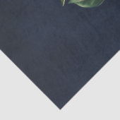 Papier Mousseline Magnolias blancs sur la Découpage bleu marine (Détail)