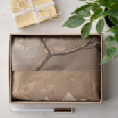 Papier Mousseline Magnolias blancs sur la feuille de papier découpag (Cadeau)