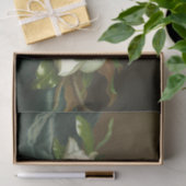 Papier Mousseline Magnolias sur tissu bleu clair en velours par Head (Cadeau)