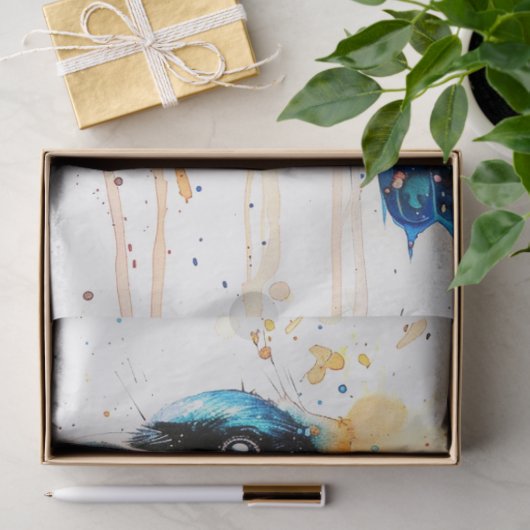 Papier Mousseline Magpie Bird Tangerine Twilight Découpage (Cadeau)