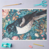 Papier Mousseline Magpie Elégance Florale arrière-plan Découpage (Artisanat)