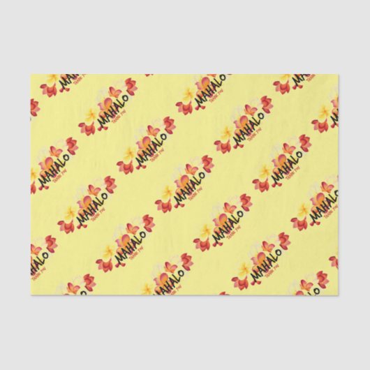 Papier Mousseline Mahalo Plumeria (Recto)