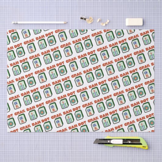 Papier Mousseline Mahjong Dot Crak Bam (Artisanat)