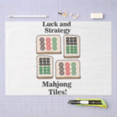 Papier Mousseline Mahjong Tiles Luck Strategy Joueurs (Artisanat)