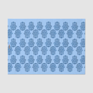 Papier Mousseline Main de henné de Hamsa (bleu)