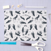 Papier Mousseline Main mystique de la Lune de Boho noir blanc (Artisanat)