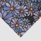 Papier Mousseline Maine Coon Dilute Calico Cat Purple Daisy (Détail)