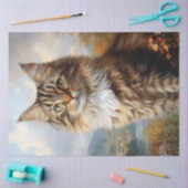 Papier Mousseline Maine Coon Kitten Portrait Découpage (Artisanat)