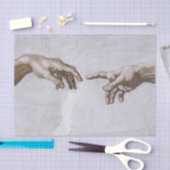 Papier Mousseline Mains de Dieu et Adam par Michel-Ange (Artisanat)