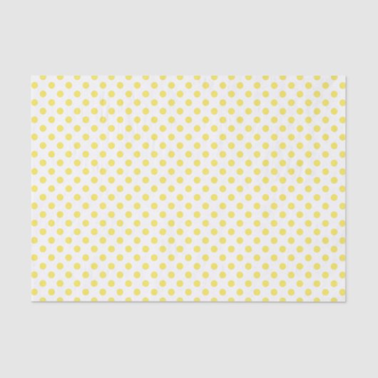Papier Mousseline Maïs Cercles Pois Jaunes (Recto)