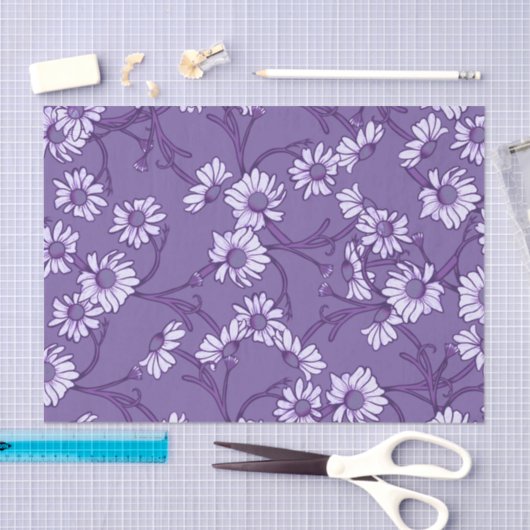 Papier Mousseline Maisées violettes (Artisanat)