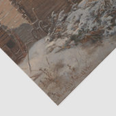 Papier Mousseline Maison agricole Hame Finlande paysage d'hiver Déco (Détail)