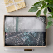 Papier Mousseline Maison ancienne dans les bois avec découpage Rose (Cadeau)