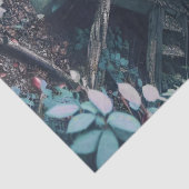 Papier Mousseline Maison ancienne dans les bois avec découpage Rose (Détail)