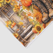 Papier Mousseline Maison d'automne (Détail)