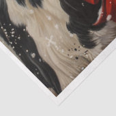 Papier Mousseline Maison de Noël agricole (Détail)