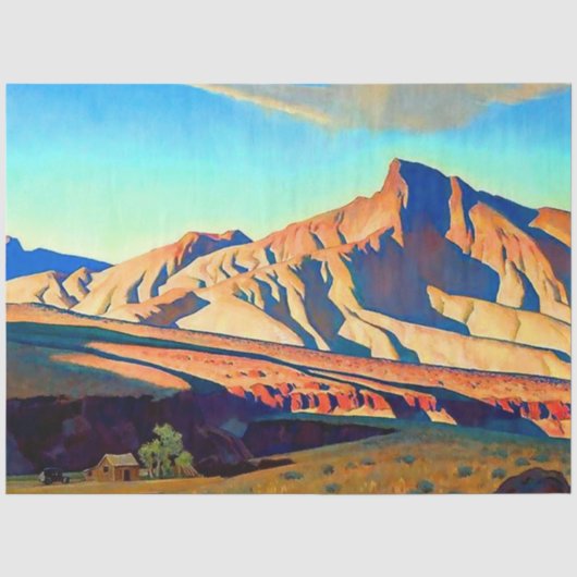 Papier Mousseline « Maison du rat du désert » par Maynard Dixon (Recto)