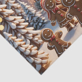 Papier Mousseline Maison en pain d'épices et famille de pain d'épice (Détail)