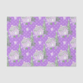 Papier Mousseline Maison en pain d'épices violet Noël (Recto)
