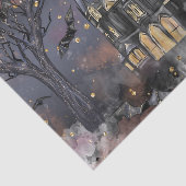 Papier Mousseline Maison hantée | Arbre à Pleines lunes Éffrayantes  (Détail)