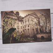 Papier Mousseline Maison hantée de découpage d'Halloween vintage