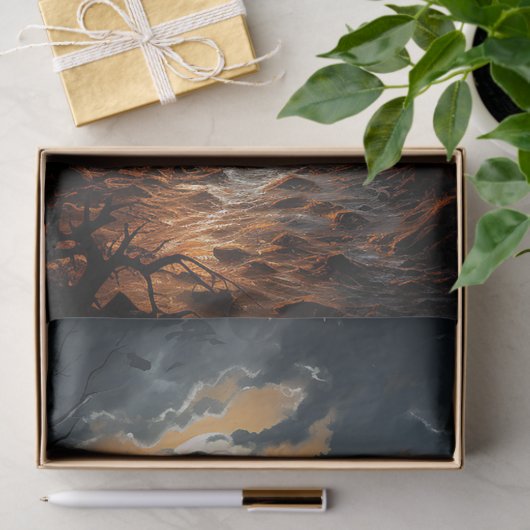 Papier Mousseline Maison Hantée éffrayante Halloween Découpage (Cadeau)