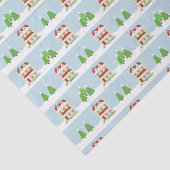 Papier Mousseline Maison ouverte de Noël (Détail)