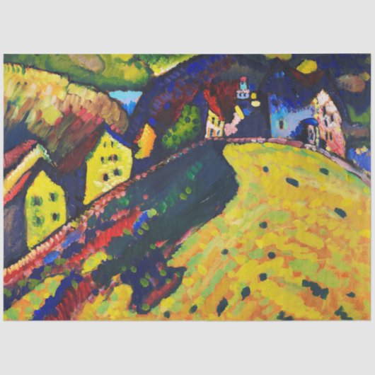 Papier Mousseline Maisons à Murnau, Wassily Kandinsky (Recto)