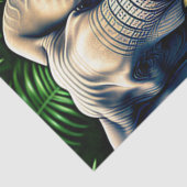 Papier Mousseline Majestic Jungle Elephant - Sauvage Et Libre (Détail)