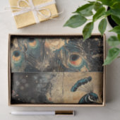 Papier Mousseline Majestic Peacock on Oriental Pagoda (Cadeau)