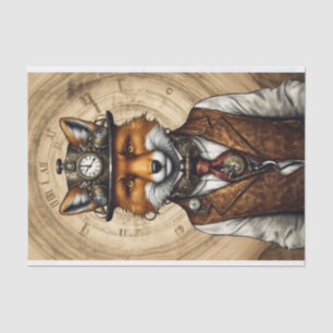 Papier Mousseline Majestic Style Vintage Steampunk Fox