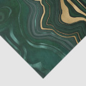 Papier Mousseline Malachite vert foncé et strate d'huile d'or (Détail)