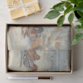 Papier Mousseline Mallard et turquoise dans la neige, Oiseaux (Cadeau)