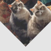 Papier Mousseline Mama réaliste Whimsical Chat & Kittens (Détail)