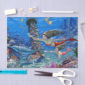 Papier Mousseline maman et bébé mermaid (Artisanat)