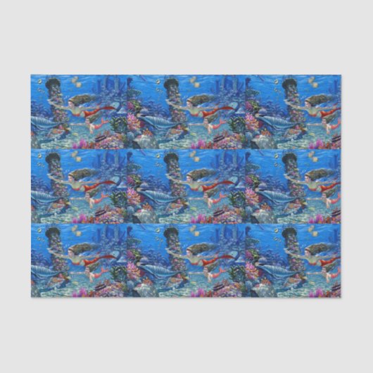 Papier Mousseline maman et bébé mermaid (Recto)