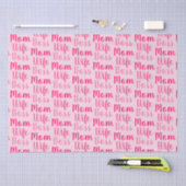 Papier Mousseline Maman femme patron clair rose coutume script migno (Artisanat)