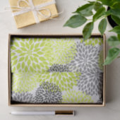 Papier Mousseline Mamans grises vertes Chartreuse de dahlias (Cadeau)