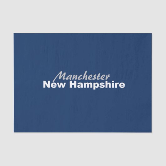 Papier Mousseline Manchester, New Hampshire Tissue Paper (Recto)